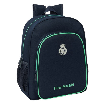 Mochila infantil adaptable a carro Real Madrid azul marino